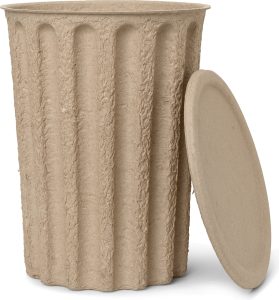 Kosz na papier Ferm Living z recyklingu – funkcjonalny, ekologiczny, minimalistyczny, szary