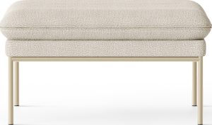 Puf Turn kremowy – nowoczesny design, wygodny, uniwersalny, materiał: tkanina