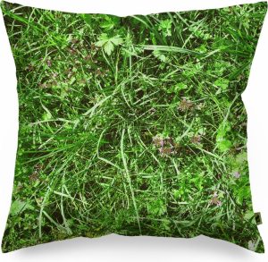 Poduszka Foonka alpejska łąka 40 x 40 cm – wypełnienie z łusek gryki, naturalny materiał, ergonomiczny kształt