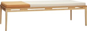 Leżanka Amber 180 cm pomarańczowo-beżowa – nowoczesny design, komfort, wytrzymały materiał