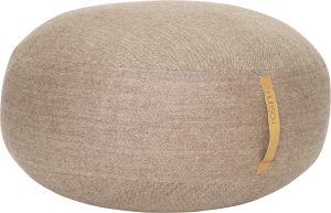 Puf Hübsch 70 cm beżowy spłaszczony – stylowy dodatek, miękki materiał, uniwersalne zastosowanie