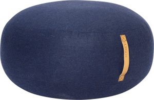 Puf Hübsch 70 cm granatowy spłaszczony – nowoczesny design, wygoda, wszechstronność