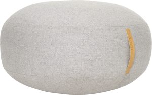 Puf Hübsch 70 cm szary spłaszczony – elegancki, funkcjonalny, komfortowy