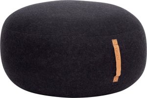 Puf Hübsch 75 cm ciemnoszary – nowoczesny design, komfortowe siedzenie, trwały materiał