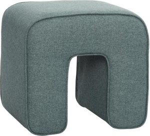 Puf Hübsch łuk zielony – elegancki design, komfortowe siedzenie, styl skandynawski