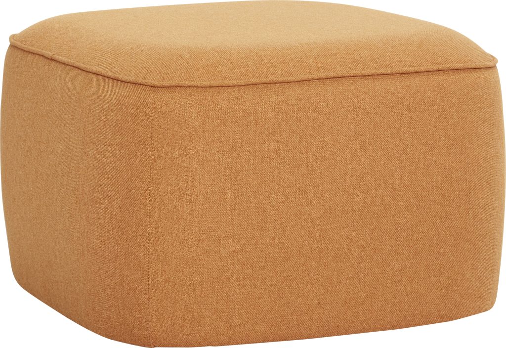 Puf Hübsch pomarańczowy – nowoczesny design, wygodny, idealny do wnętrz