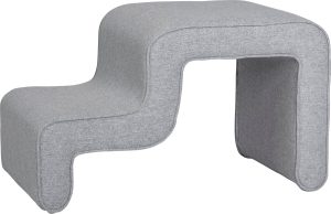 Puf Wave 72 cm szary – nowoczesny design, wygoda siedzenia, materiał odporny na plamy