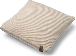Poduszka dekoracyjna Humdakin Rib 40 x 40 cm – elegancki design, beżowa, wysokiej jakości materiał