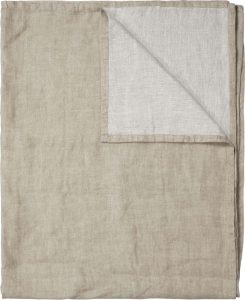 Narzuta Linka 180 x 265 cm beżowa lniana – elegancka, stylowa, z naturalnego materiału