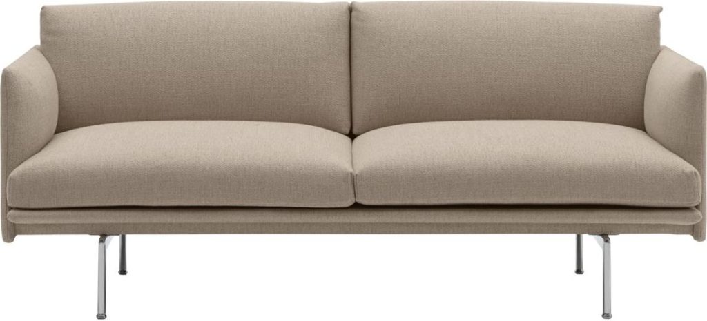 Sofa dwuosobowa Outline Ecriture 240 – aluminiowe nogi, elegancki design, komfortowe siedzenie