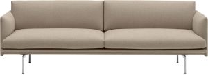 Sofa trzyosobowa Outline Ecriture 240 nogi aluminium – elegancki design, metalowe nogi, nowoczesny styl