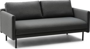 Sofa dwuosobowa Rar Re-Born – elegancka, ciemnoszara, nowoczesny design, wygodne siedzisko