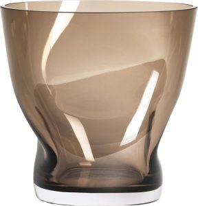 Wazon pogięty Squeeze 18 cm brązowy – nowoczesny design, unikalny kształt, dekoracja wnętrz