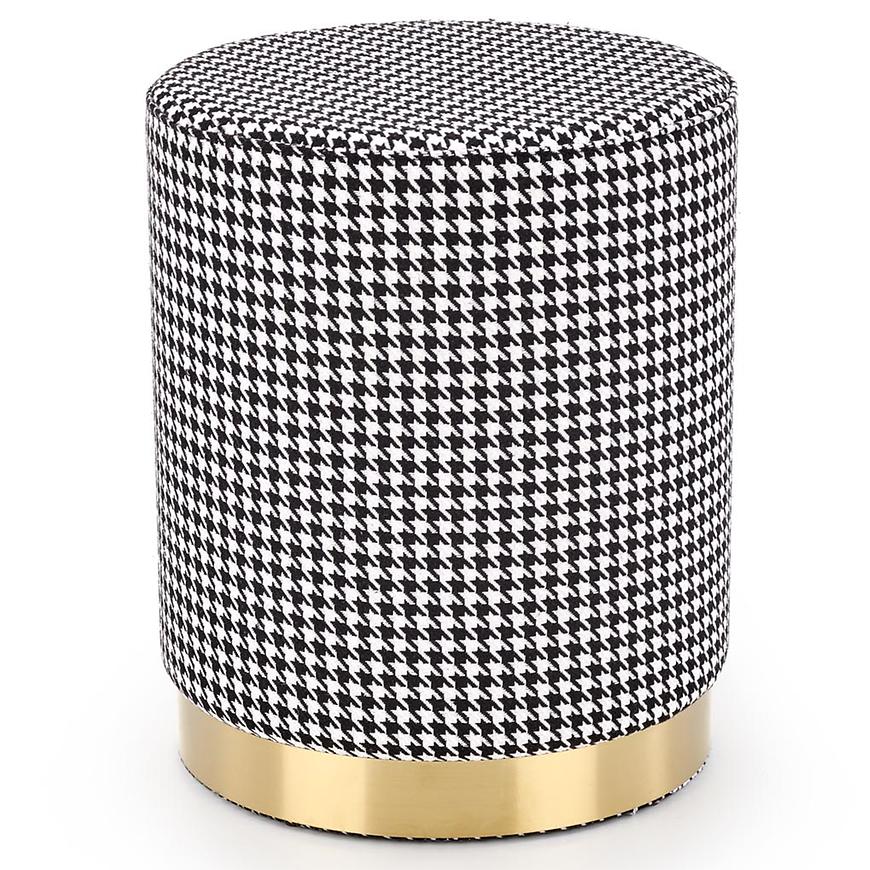 Pufa Aruna czarny-biały/złoty – elegancki design, wygoda, stylowy akcent