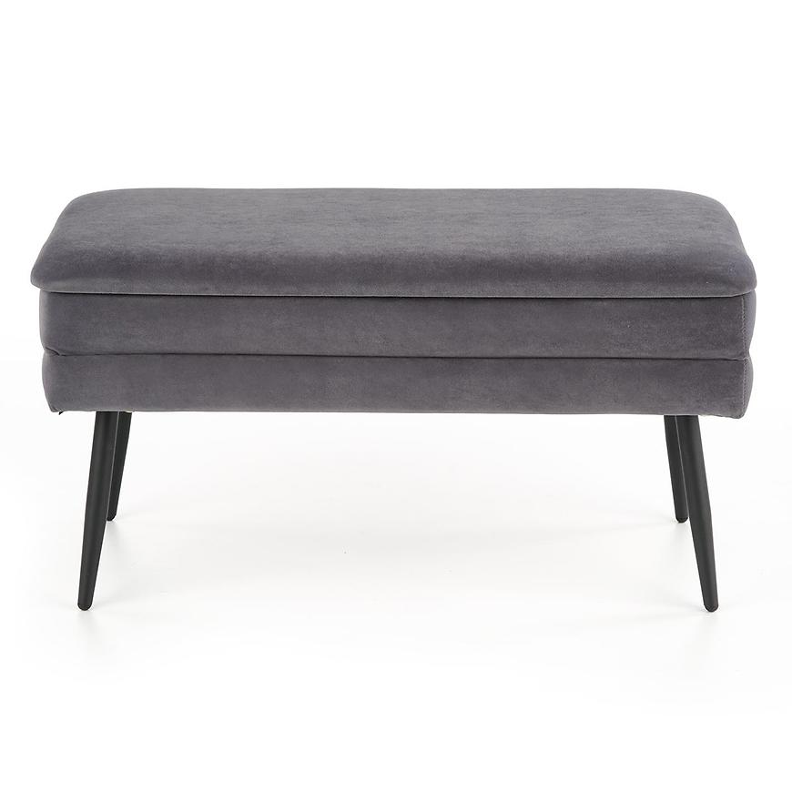Pufa Velva popielaty/czarny – nowoczesny design, wygoda, uniwersalne zastosowanie