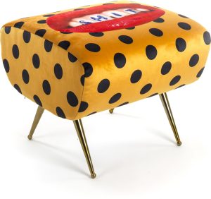 Puf Seletti Wears Toiletpaper Shit – unikalny design, kolorowy, materiał tekstylny
