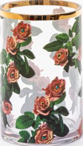 Wazon Toiletpaper Roses cylinder 14 cm – elegancki design, cylinder, 14 cm, materiał ceramiczny