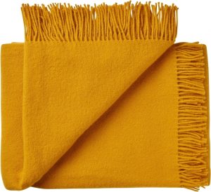 Narzuta Athen 130 x 200 cm – elegancka, żółta tkanina, idealna do sypialni