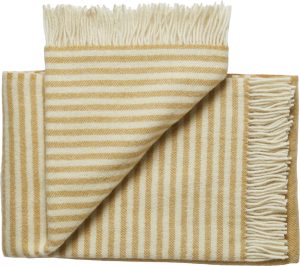 Narzuta Bogø 140 x 240 cm – elegancka żółta narzuta, idealna do sypialni
