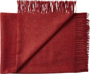 Narzuta Cusco 130 x 200 cm rubinowa czerwień – elegancki design, miękki materiał, idealna do dekoracji
