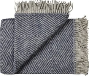Narzuta Fanø 140 x 240 cm – elegancka, niebieska, idealna na łóżko