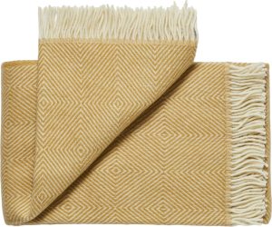 Narzuta Fanø 140 x 240 cm – elegancki design, żółty kolor, idealna do sypialni