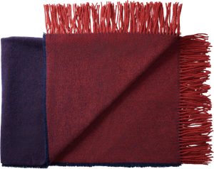 Narzuta Franja 170 x 140 cm – stylowy dodatek, niebiesko-czerwony, najwyższa jakość