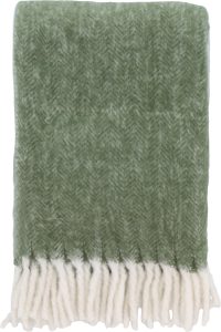 Narzuta Brushed 150 x 200 cm oliwkowa – miękka tkanina, elegancka, idealna na łóżko