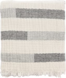 Narzuta Mindful w paski 150 x 170 cm – stylowy design, kolorowe paski, idealna do sypialni