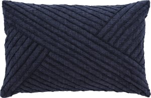 Poduszka dekoracyjna Diagonal 40 x 60 cm – elegancki wzór, kolor indygo, stylowa dekoracja