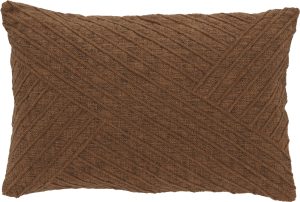 Poduszka dekoracyjna Diagonal 40 x 60 cm jasnobrązowa – stylowy dodatek do wnętrza, komfort, elegancki design