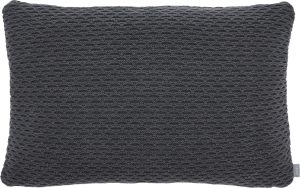 Poduszka dekoracyjna Wave Knit 40 x 60 cm popielata – stylowy dodatek, miękki materiał, elegancki wygląd