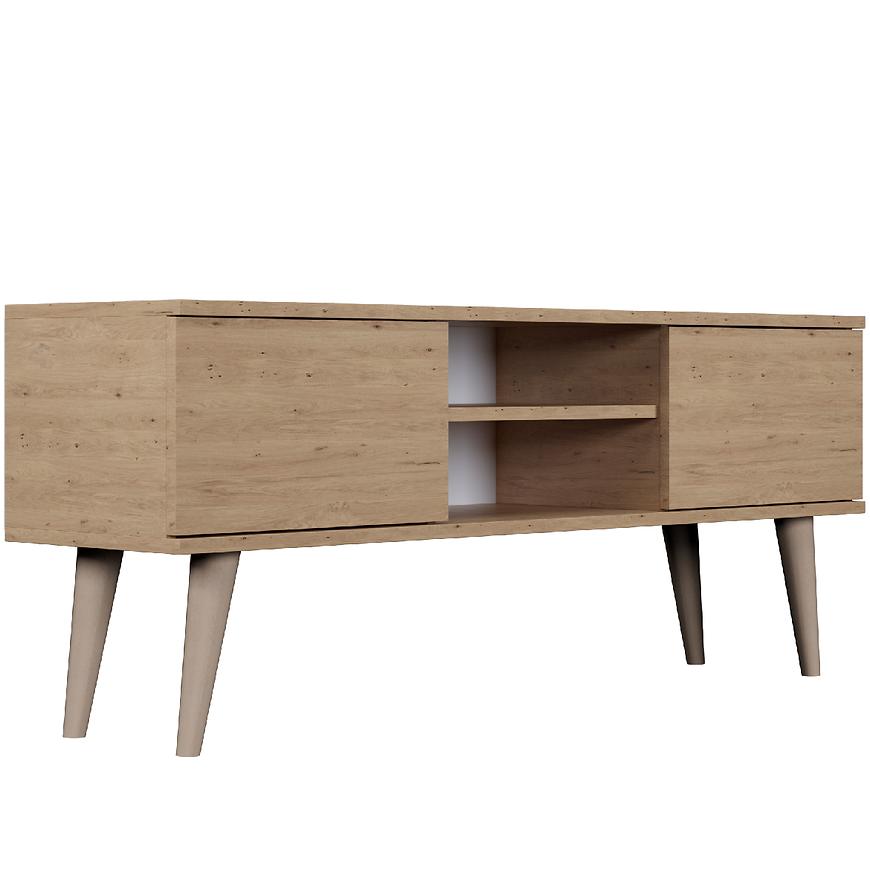 Szafka RTV 120 Toronto Artisan – elegancka, drewniana, w stylu skandynawskim, 120 cm