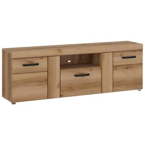 Szafka RTV 2D1S Cortina Cnaf03 Dąb Grandson – nowoczesny design, funkcjonalność, dąb
