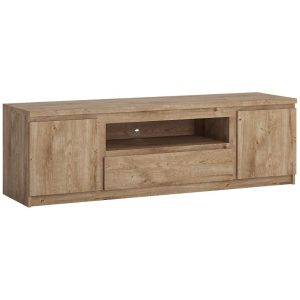 Szafka RTV 2D1S Fribo Frif01 Dąb Ribbeck Złoty – elegancka szafka na sprzęt RTV, nowoczesny design, naturalny dąb