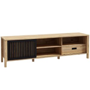 Szafka RTV Alanya JTNT133L-M635 – elegancki design, funkcjonalność, kolor dąb sonoma, materiał płyta MDF