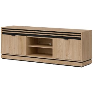 Szafka RTV Ferro Fe01 Dąb Crem Torro – nowoczesny design, pojemna, solidna konstrukcja