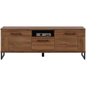 Szafka RTV Ivo Iv01 Dąb April – nowoczesny design, funkcjonalność, dąb naturalny