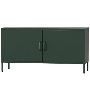 Szafka RTV Metalowa Rosa Modern Bottle Green – nowoczesny design, kolor butelkowej zieleni, metalowa konstrukcja