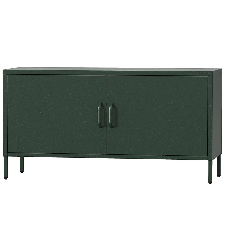 Szafka RTV Metalowa Rosa Modern Bottle Green – nowoczesny design, kolor butelkowej zieleni, metalowa konstrukcja
