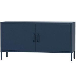 Szafka RTV Metalowa Rosa Modern Dark Blue – styl industrialny, odporna na zarysowania, pojemna, elegancki kolor ciemnoniebieski