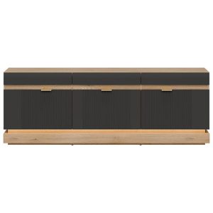 Szafka RTV Milton Ml01 Dąb Crem Torro Antracyt – nowoczesny design, funkcjonalność, pojemność