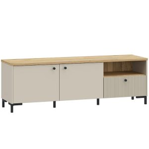 Szafka RTV Palmerston BITT121L-M846 – nowoczesny design, funkcjonalność, kolor dąb sonoma