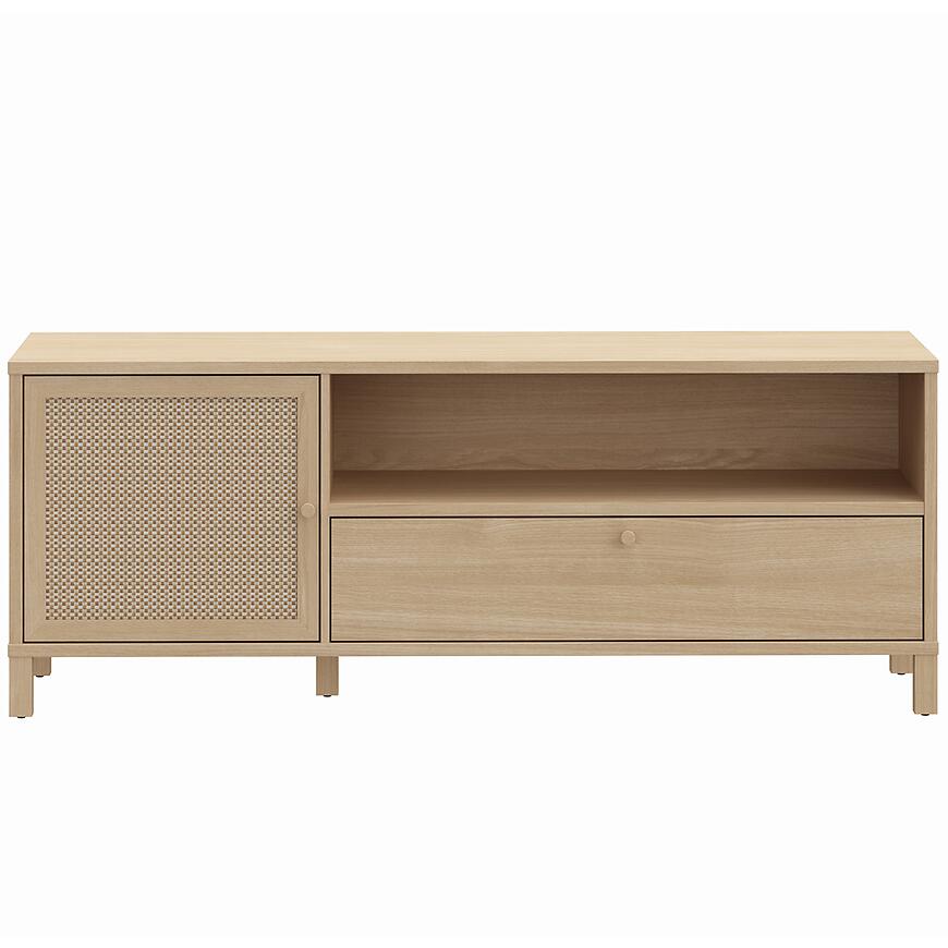 Szafka RTV Skelbit RTTT222L-D95D – nowoczesny styl, pojemne szuflady, elegancki kolor dąb