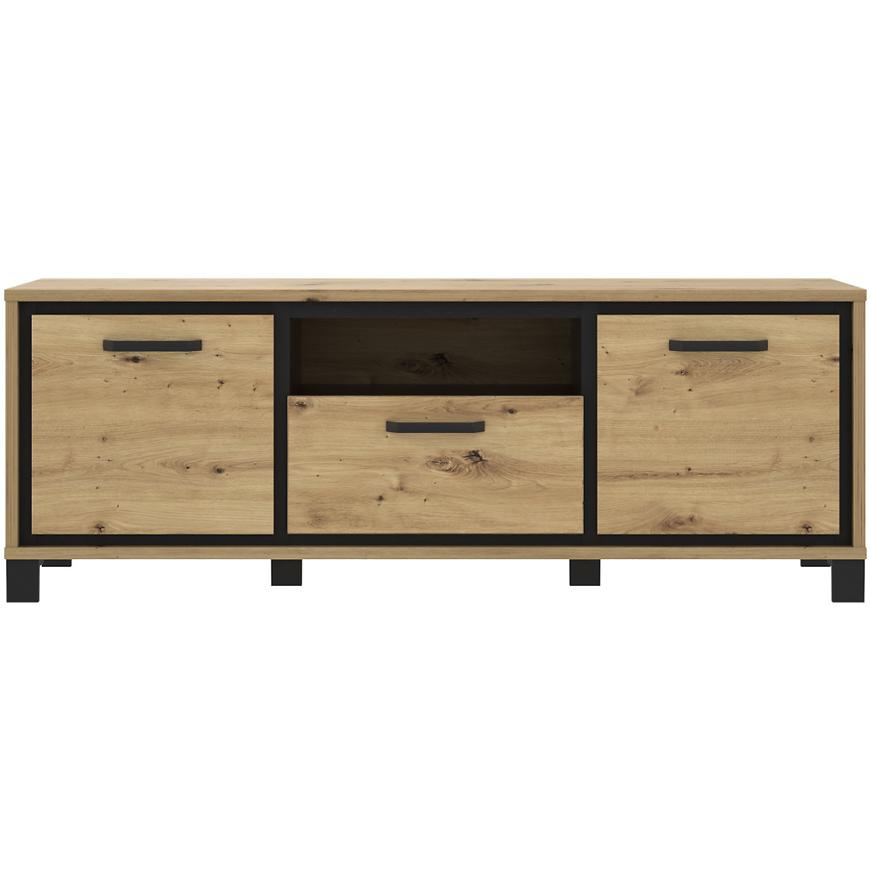 Szafka RTV Trondheim 2D1S TDHT132 Dąb Aristan – nowoczesny design, funkcjonalność, naturalny kolor