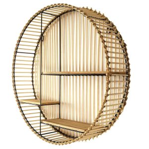 Rattanowa okrągła półka ścienna B0-C67