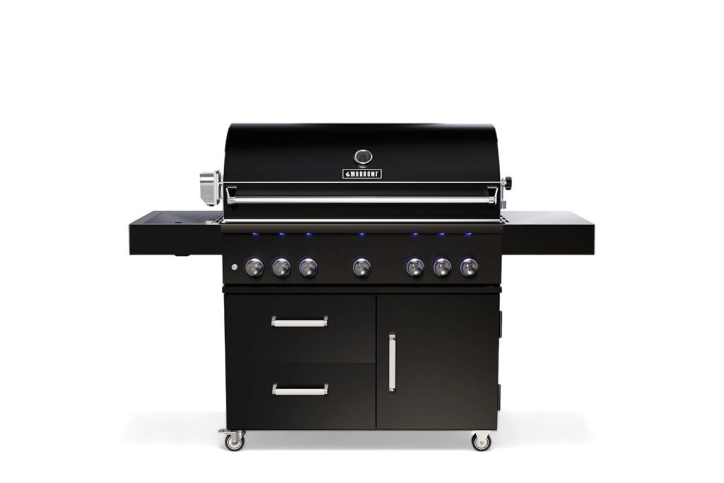 Grill ogrodowy gazowy PRO 5-palnikowy VESUVIUS  178,6×60 Marroni Grills czarny