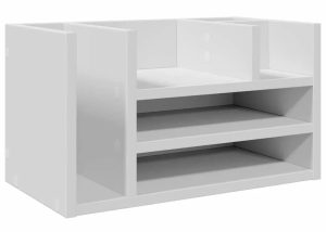 Biały organizer z przegródkami na biurko M6-C93