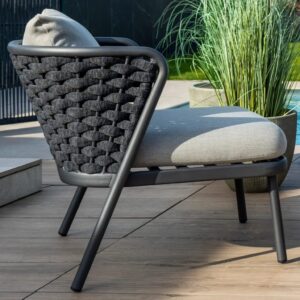 Bolzano Hellin Fotel ogrodowy 73.5×77 szary aluminium