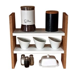 Półka kuchenna na przyprawy dąb craft + biały B0-T09